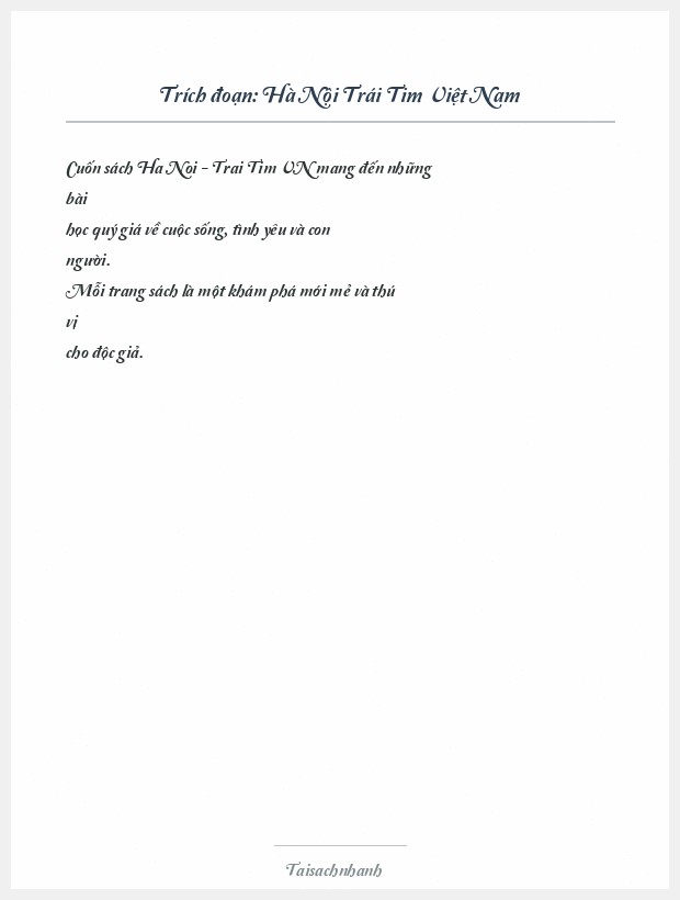 Trích đoạn Hà Nội Trái Tim Việt Nam