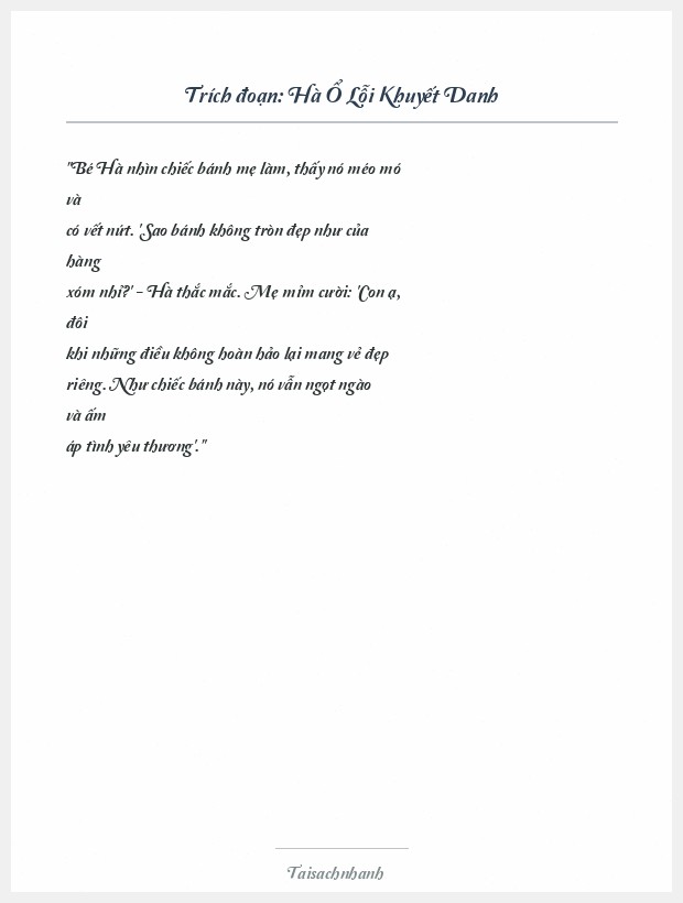 Trích đoạn Hà Ổ Lỗi Khuyết Danh