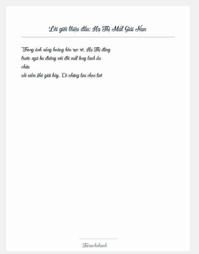 Trích đoạn Hạ Thị Mắt Giải Nạn