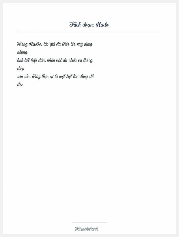 Trích đoạn Hado