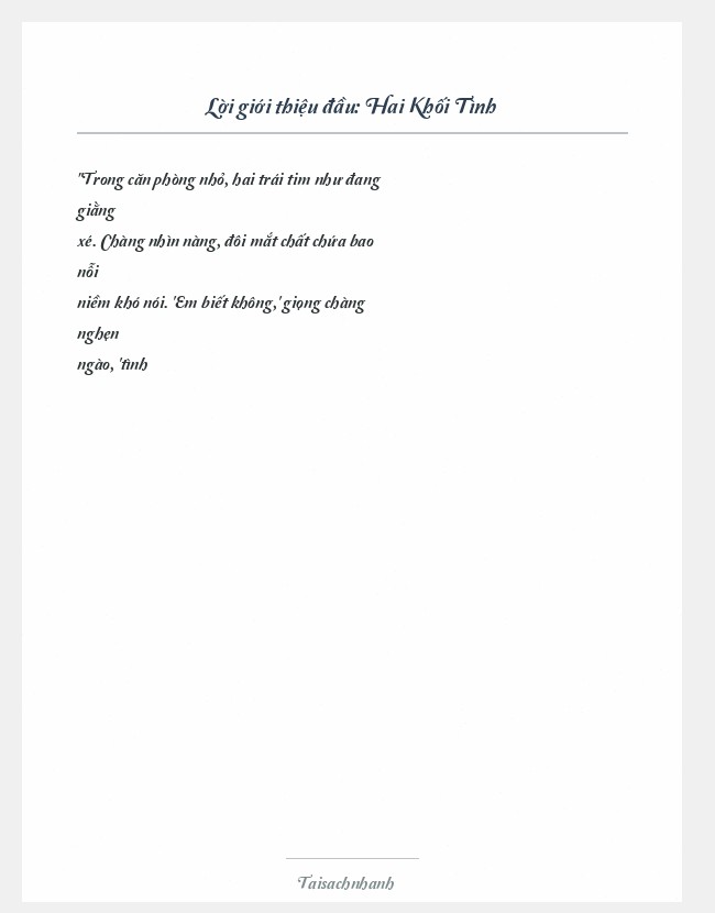 Trích đoạn Hai Khối Tình