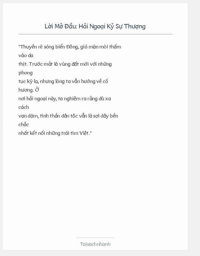 Trích đoạn Hải Ngoại Kỷ Sự Thượng