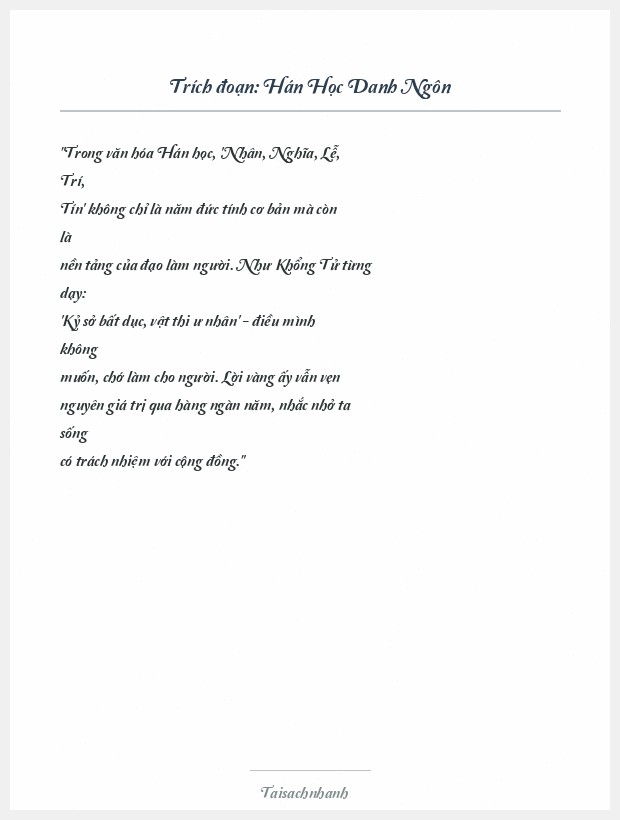 Trích đoạn Hán Học Danh Ngôn