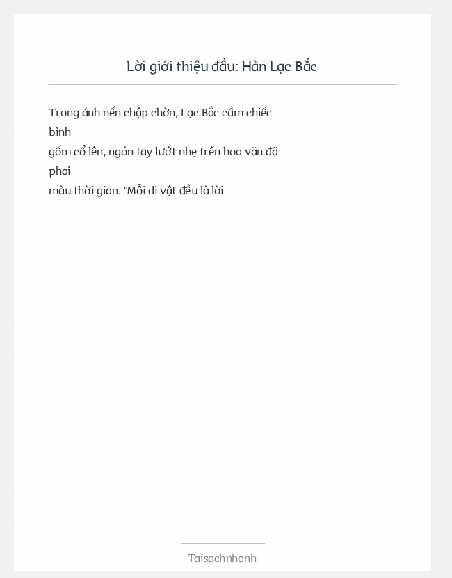 Trích đoạn Hàn Lạc Bắc