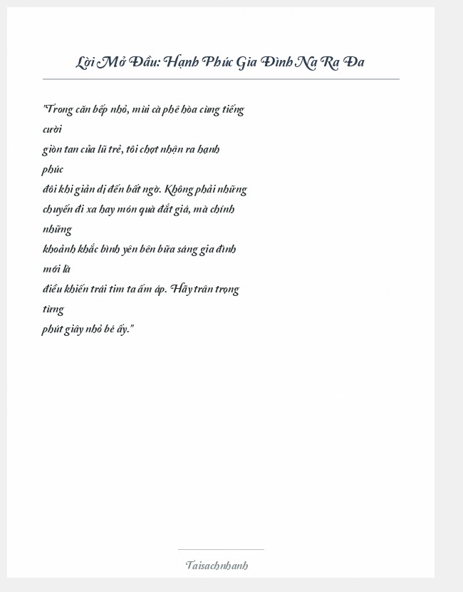 Trích đoạn Hạnh Phúc Gia Đình Na Ra Đa