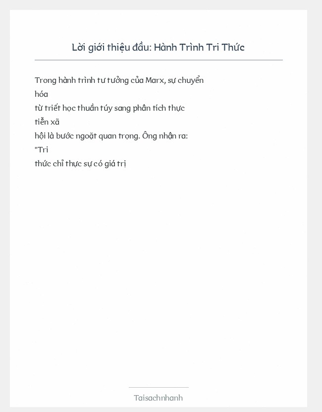 Trích đoạn Hành Trình Tri Thức