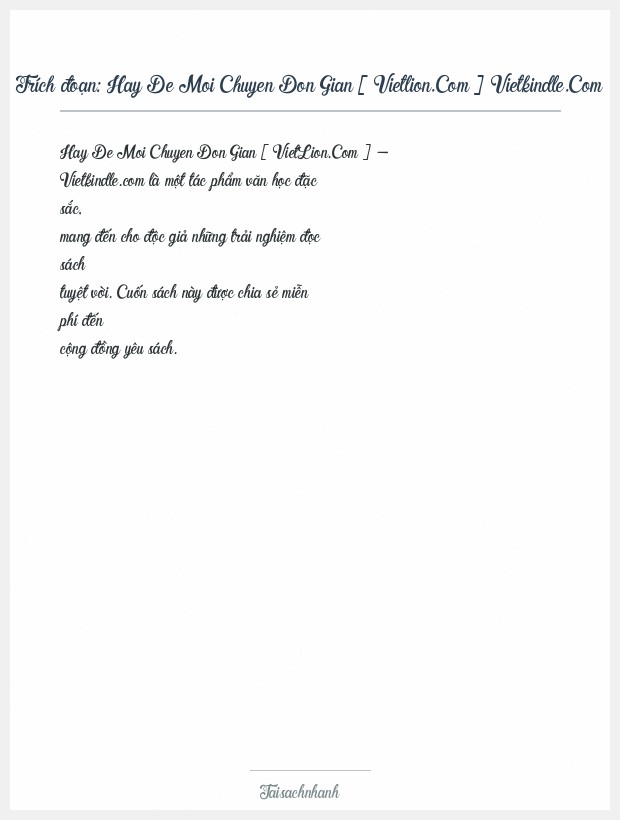 Trích đoạn Hay De Moi Chuyen Don Gian [ Vietlion.Com ] Vietkindle.Com