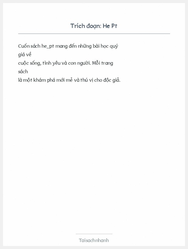 Trích đoạn He Pt