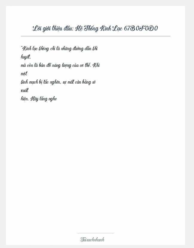 Trích đoạn Hệ Thống Kinh Lạc 67B0F0D0