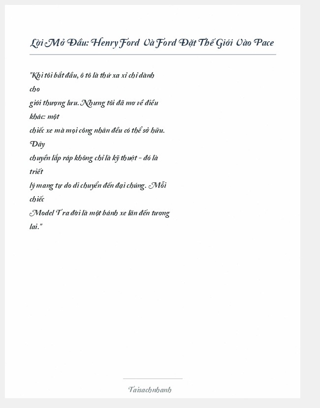 Trích đoạn Henry Ford Và Ford Đặt Thế Giới Vào Pace