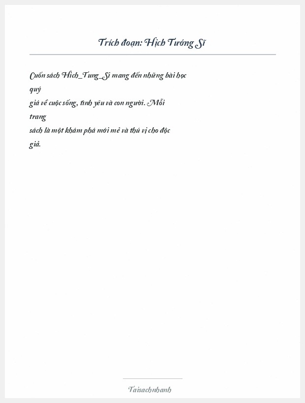 Trích đoạn Hịch Tướng Sĩ