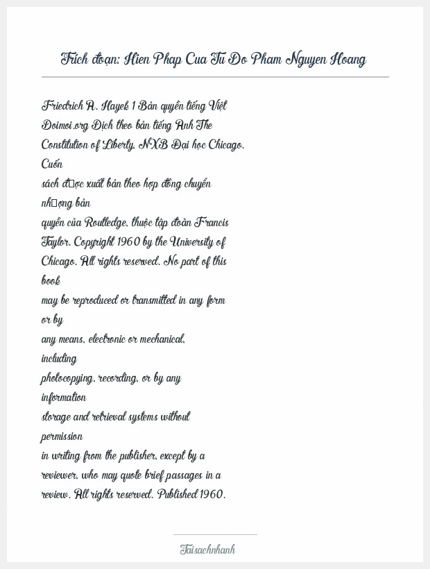 Trích đoạn Hien Phap Cua Tu Do Pham Nguyen Hoang