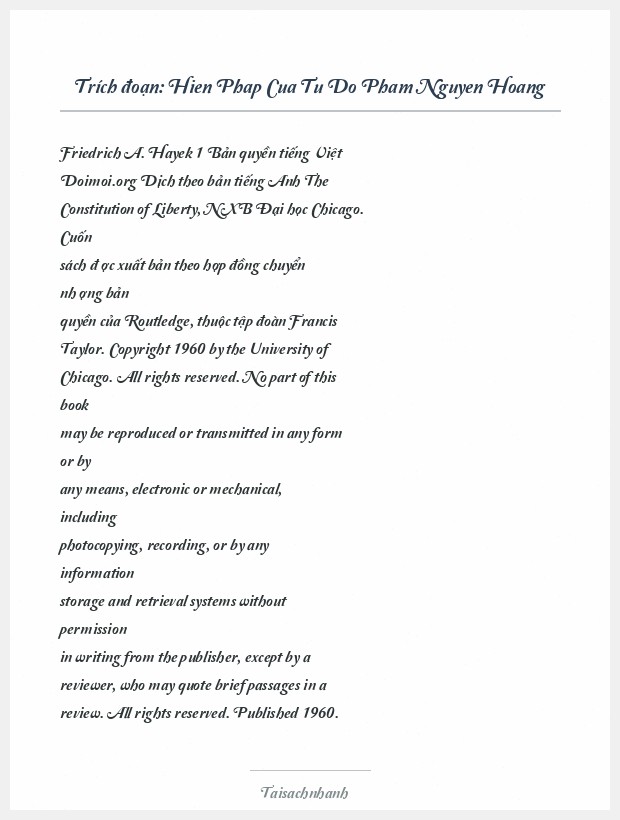 Trích đoạn Hien Phap Cua Tu Do Pham Nguyen Hoang