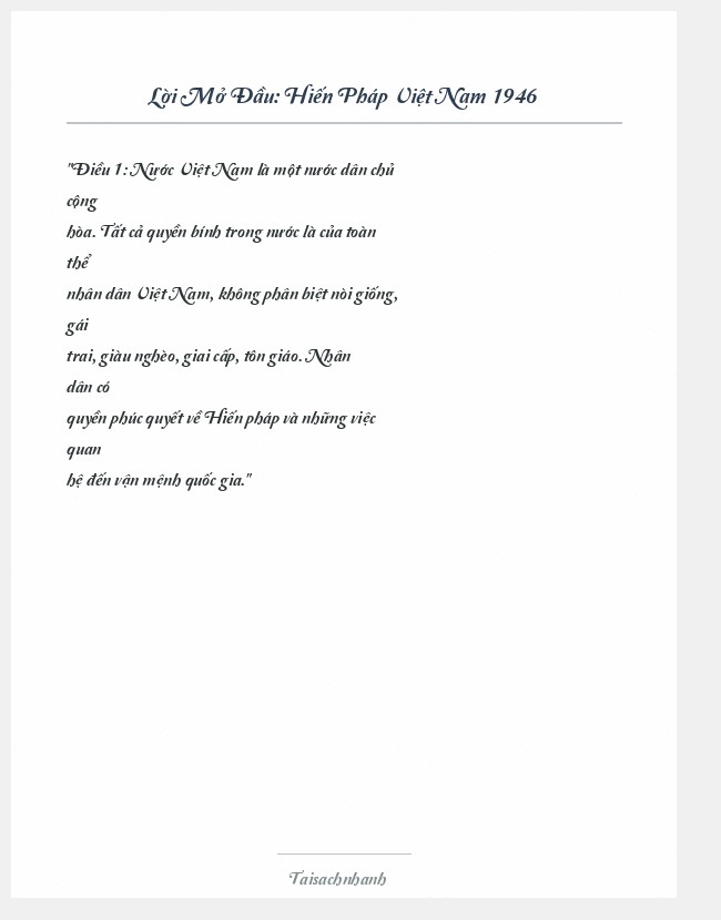 Trích đoạn Hiến Pháp Việt Nam 1946