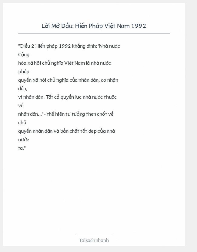 Trích đoạn Hiến Pháp Việt Nam 1992