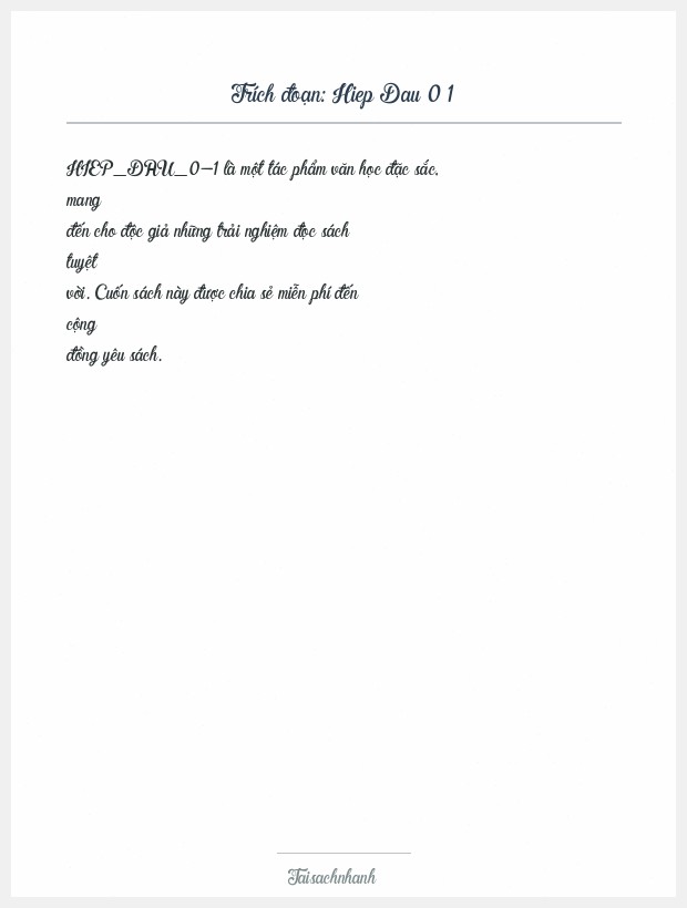 Trích đoạn Hiep Dau 0 1