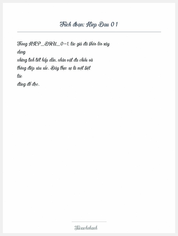 Trích đoạn Hiep Dau 0 1