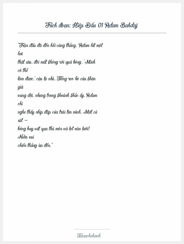 Trích đoạn Hiệp Đấu 01 Adam Bahdaj