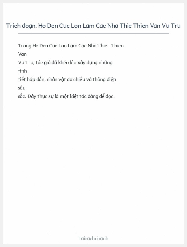 Trích đoạn Ho Den Cuc Lon Lam Cac Nha Thie Thien Van Vu Tru