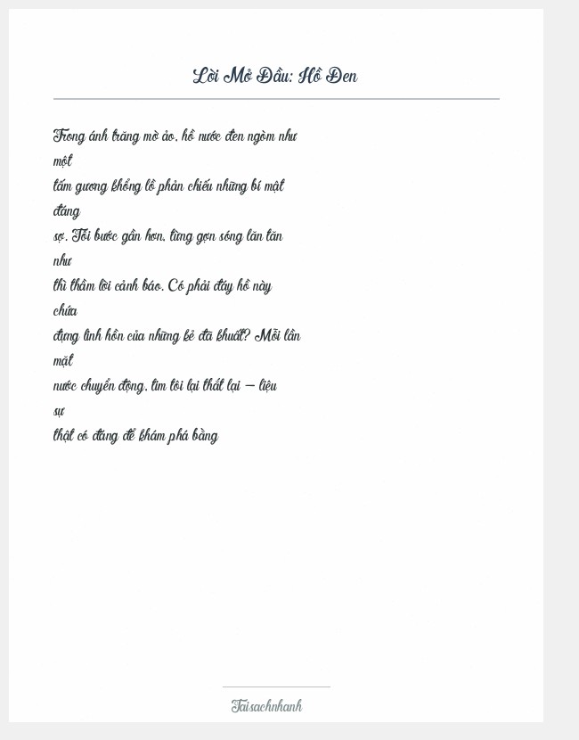 Trích đoạn Hồ Đen