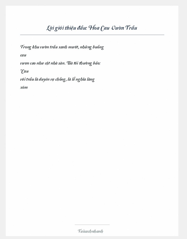 Trích đoạn Hoa Cau Vườn Trầu