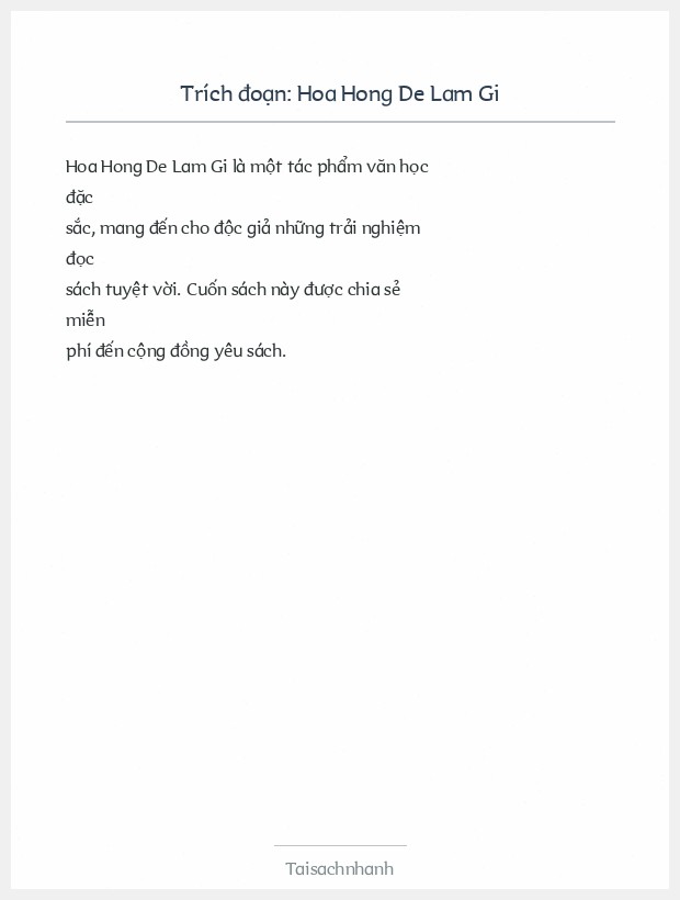 Trích đoạn Hoa Hong De Lam Gi