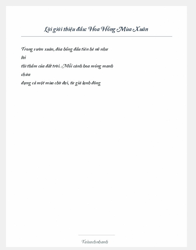 Trích đoạn Hoa Hồng Mùa Xuân