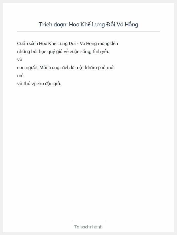 Trích đoạn Hoa Khế Lưng Đồi Vó Hồng