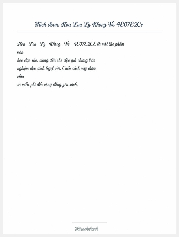 Trích đoạn Hoa Luu Ly Khong Ve 4E07E2Ce