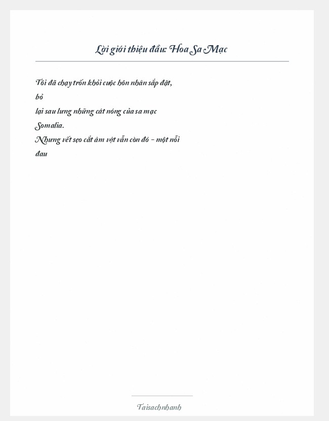 Trích đoạn Hoa Sa Mạc