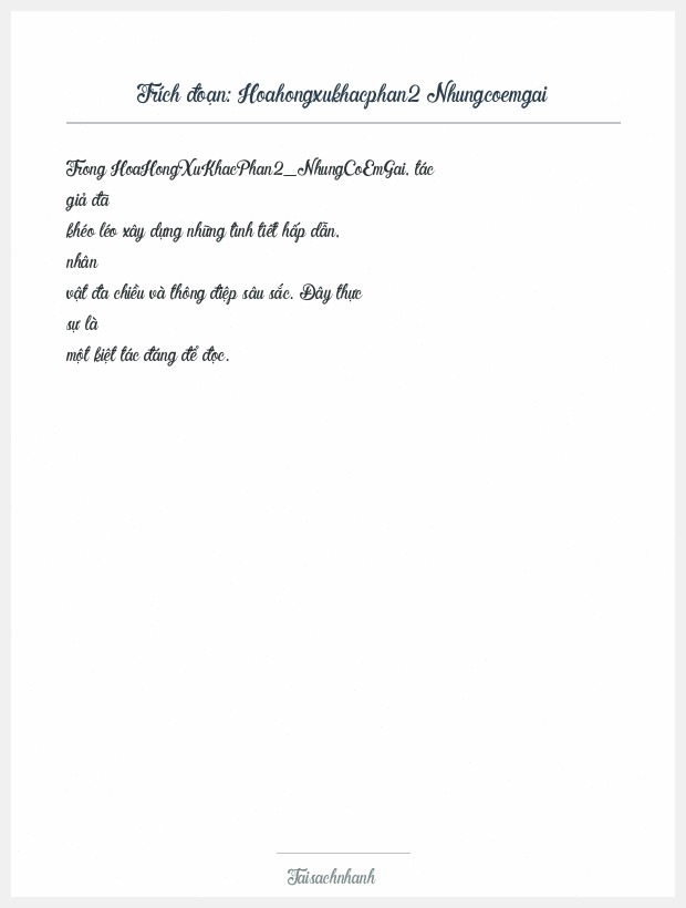 Trích đoạn Hoahongxukhacphan2 Nhungcoemgai