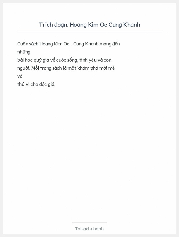 Trích đoạn Hoang Kim Oc Cung Khanh