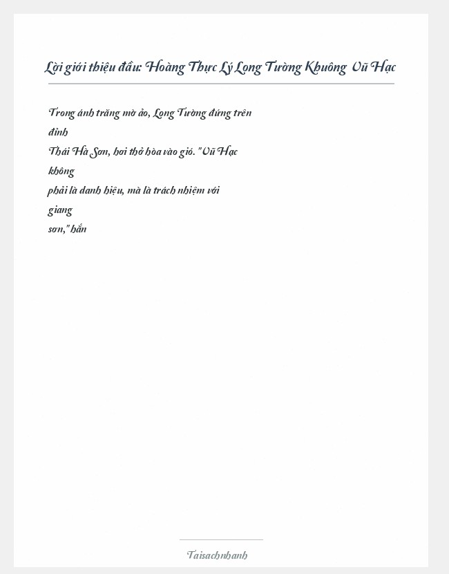 Trích đoạn Hoàng Thực Lý Long Tường Khuông Vũ Hạc