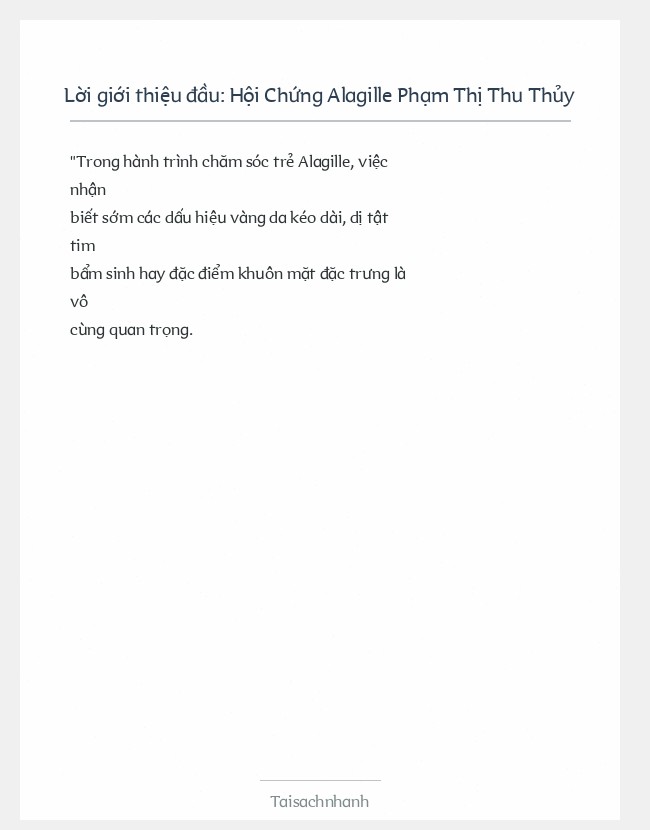 Trích đoạn Hội Chứng Alagille Phạm Thị Thu Thủy