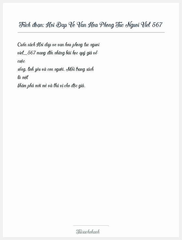 Trích đoạn Hoi Dap Ve Van Hoa Phong Tuc Nguoi Viet 567