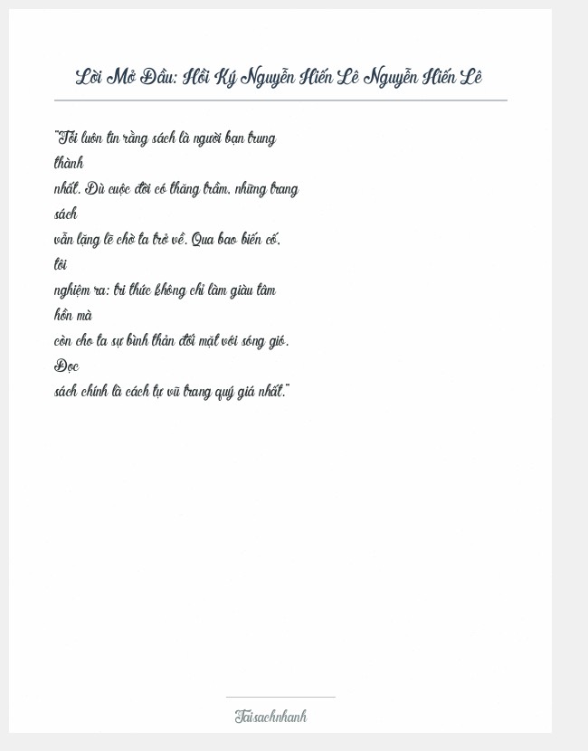 Trích đoạn Hồi Ký Nguyễn Hiến Lê Nguyễn Hiến Lê