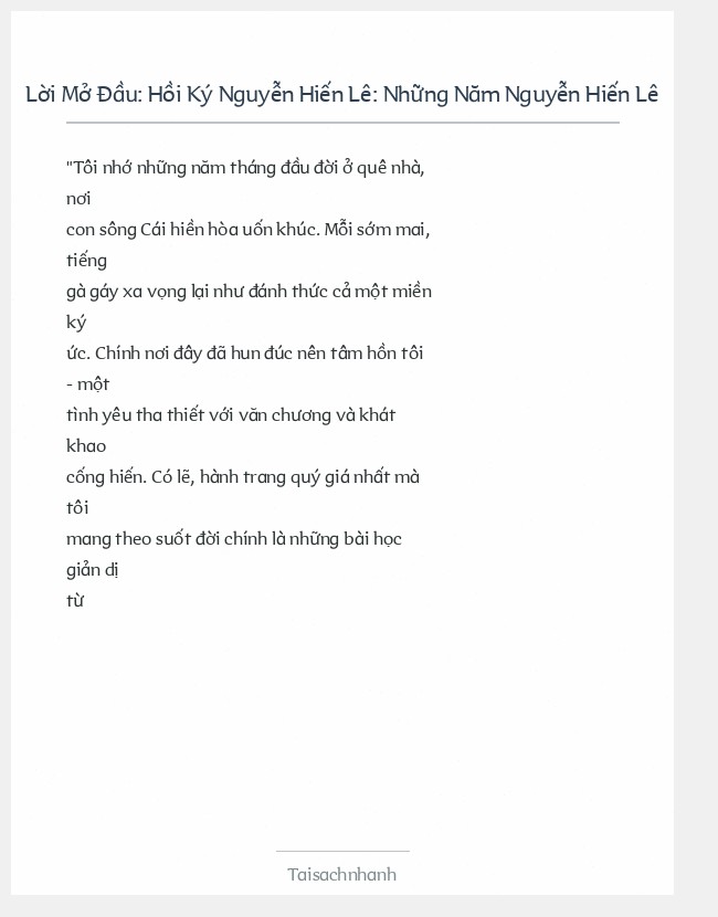 Trích đoạn Hồi Ký Nguyễn Hiến Lê: Những Năm Nguyễn Hiến Lê