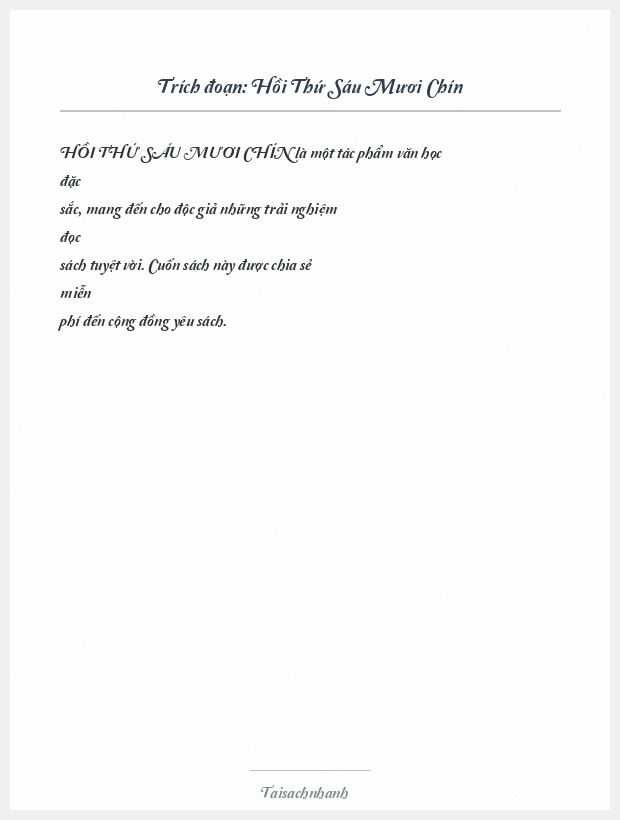 Trích đoạn Hồi Thứ Sáu Mươi Chín