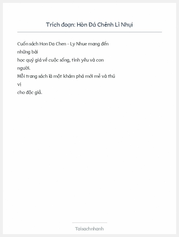 Trích đoạn Hòn Đá Chênh Lì Nhụi