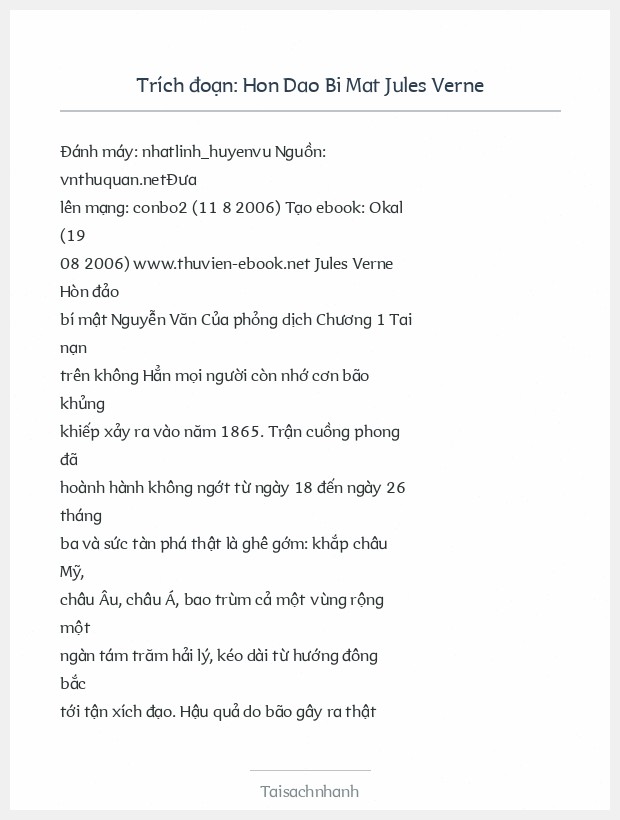 Trích đoạn Hon Dao Bi Mat Jules Verne