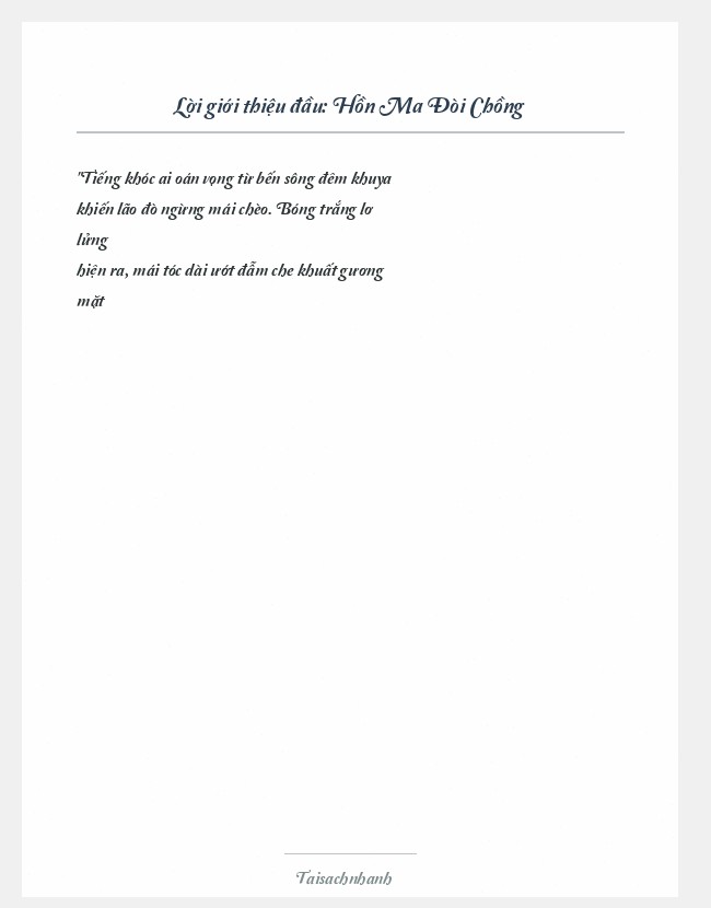 Trích đoạn Hồn Ma Đòi Chồng