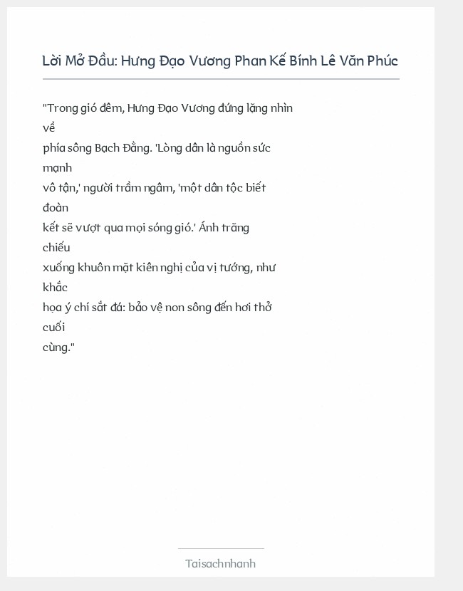 Trích đoạn Hưng Đạo Vương Phan Kế Bính Lê Văn Phúc