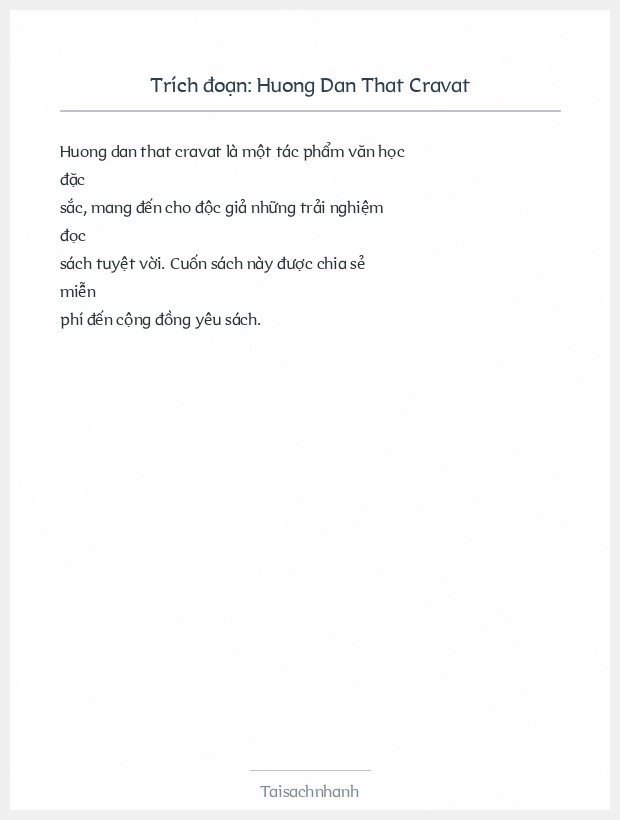 Trích đoạn Huong Dan That Cravat