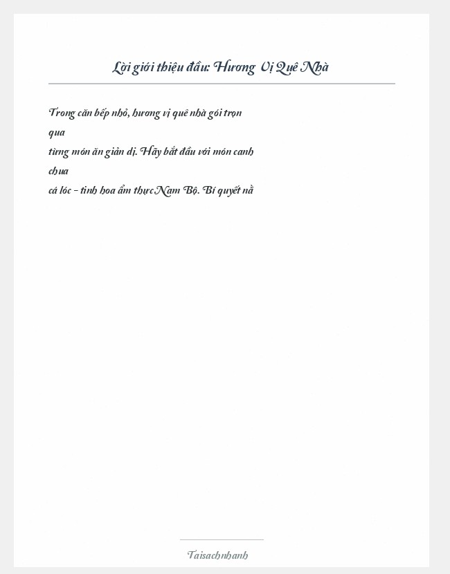 Trích đoạn Hương Vị Quê Nhà