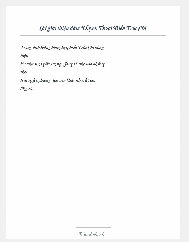 Trích đoạn Huyền Thoại Biển Trúc Chi