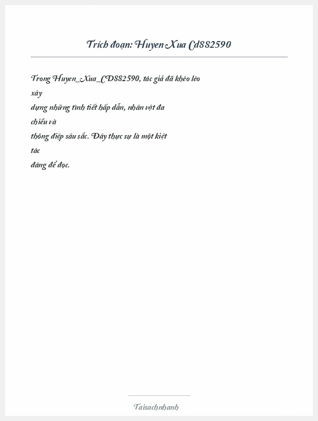 Trích đoạn Huyen Xua Cd882590