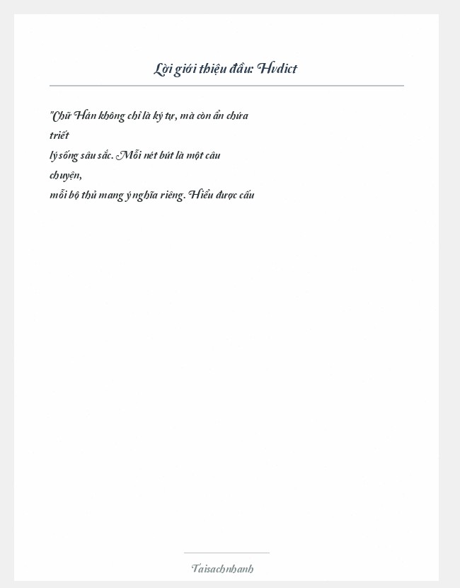 Trích đoạn Hvdict