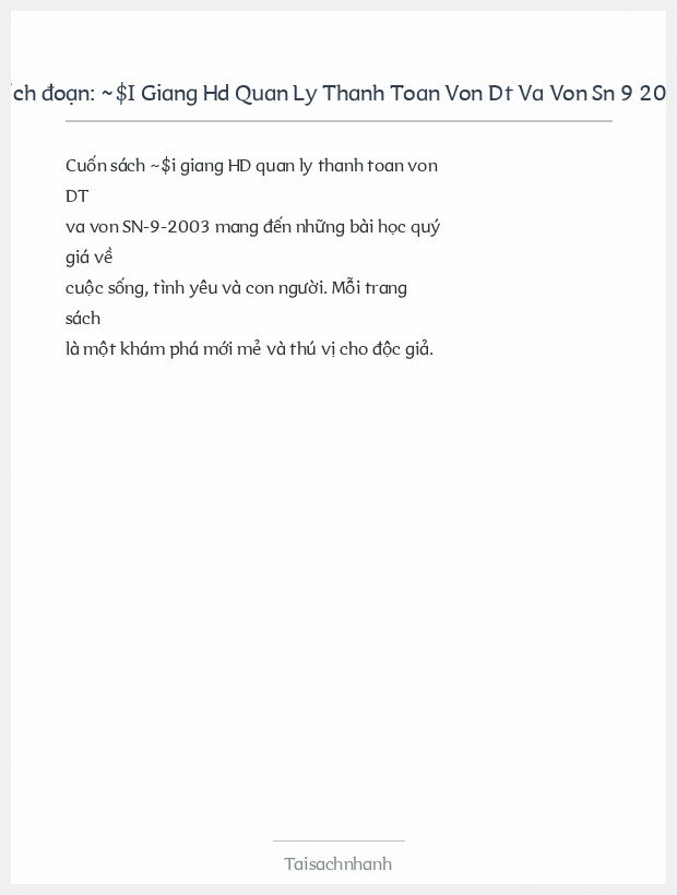 Trích đoạn ~$I Giang Hd Quan Ly Thanh Toan Von Dt Va Von Sn 9 2003