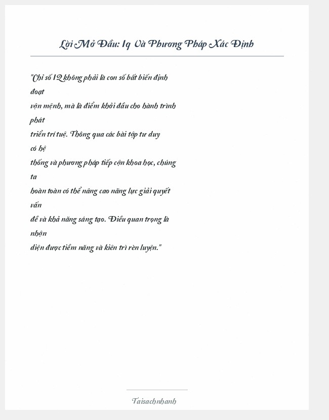 Trích đoạn Iq Và Phương Pháp Xác Định