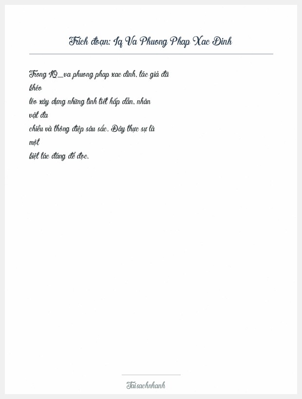 Trích đoạn Iq Va Phuong Phap Xac Dinh